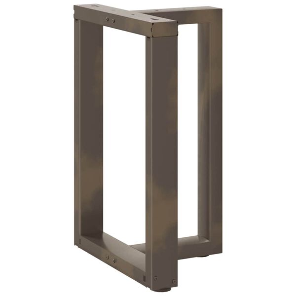 vidaXL ēdamgalda kājas, 2 gab., T-veida, melnas, 50x35x(72-73) cm, tērauds