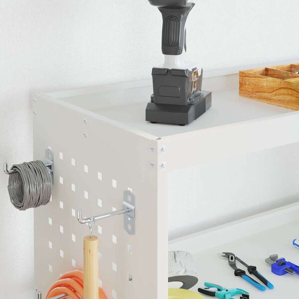 vidaXL Instrumentu ratiņi Balts 75 x 35 x 73 cm Auksti velmēts tērauds