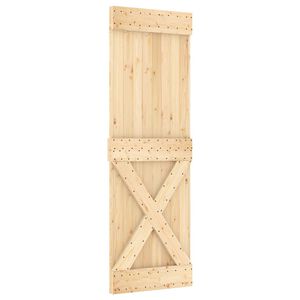 vidaXL Slīdo&scaron;ās durvis NARVIK Dabiska un melna 70 x 210 cm (213,5 cm)