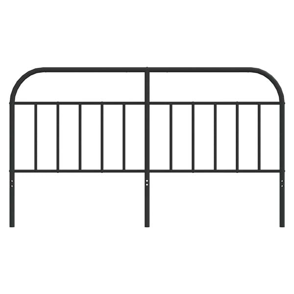vidaXL gultas galvgalis, metāls, melns, 160 cm