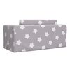 vidaXL divvietīga bērnu dīvāngulta, gai&scaron;i pelēka ar zvaigznēm, plī&scaron;s