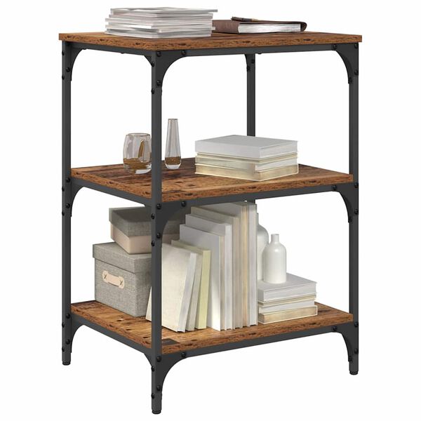 vidaXL Printera statīvs Vecs koks 50 x 41 x 75 cm Inženierijas koks