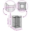 vidaXL Gabions pacelta gulta Sudraba 50 x 50 x 80 cm Cinkots tērauds