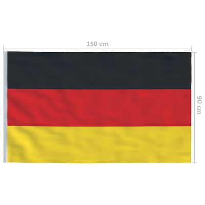 vidaXL Vācijas karogs, 90x150 cm