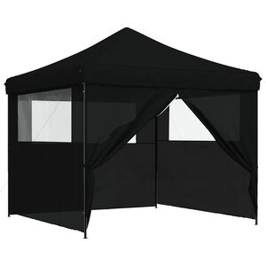 vidaXL Balles telts 292 x 292 x 315 cm Melns Oksforda audums