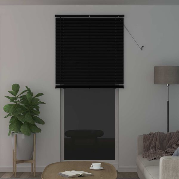 vidaXL Venēcijas žalūzija Melns 213 x 80 cm PVC