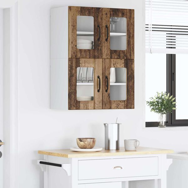 vidaXL Virtuves Skapis ar plauktu 2 pcs Vecs koks 60 x 31 x 40 cm