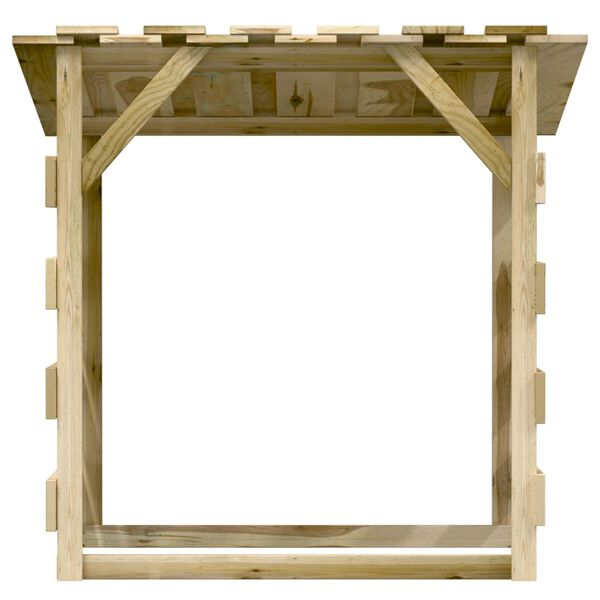 vidaXL pergola ar jumtu, 3 gab., 100x90x100 cm, impregnēta priede