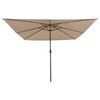 vidaXL Dārza parasols Taupe un Melns 295 x 295 x 245 cm