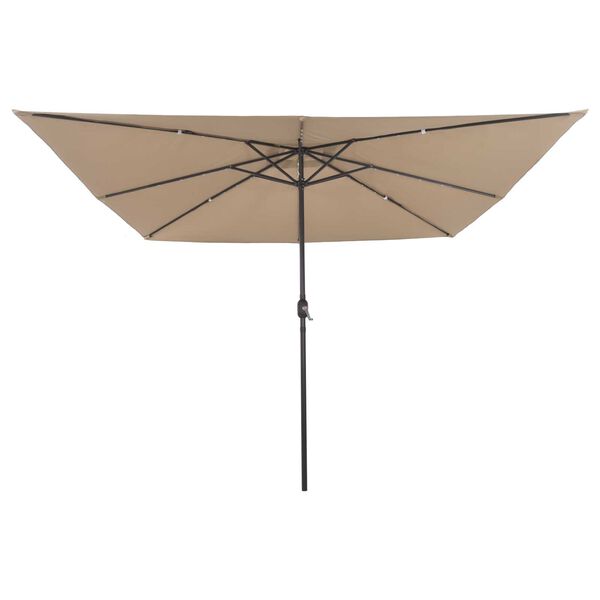 vidaXL Dārza parasols Taupe un Melns 295 x 295 x 245 cm