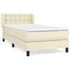 vidaXL atsperu gulta ar matraci, krēmkrāsas, 80x200 cm, mākslīgā āda