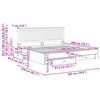 vidaXL Gultas rāmis Melns un sudrabains 200 x 200 cm Inženierijas koks
