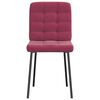 vidaXL virtuves krēsli, 4 gab., vīnsarkans samts