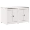 vidaXL Virtuves Skapis MEPPEL Balts 106 x 55 x 64 cm Priedes masīvkoks