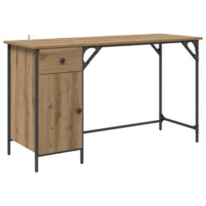 vidaXL Datorgalds Artisānā ozols 131 x 48 x 75 cm Inženierijas koks