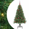 vidaXL Mākslīgā Ziemassvētku eglīte su 150 LED ar statīvu Zaļa 120 cm