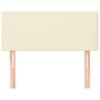 vidaXL gultas galvgalis, 100x5x78/88 cm, krēmkrāsas mākslīgā āda
