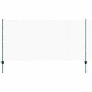vidaXL Se&scaron;stūra žogs ar stabu 25 x 1,2 m PVC pārklāts tērauds Zaļa