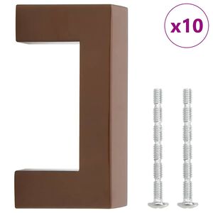 vidaXL skapja rokturi, 10 gab., bronzas, 64 mm, nerūsējo&scaron;ais tērauds