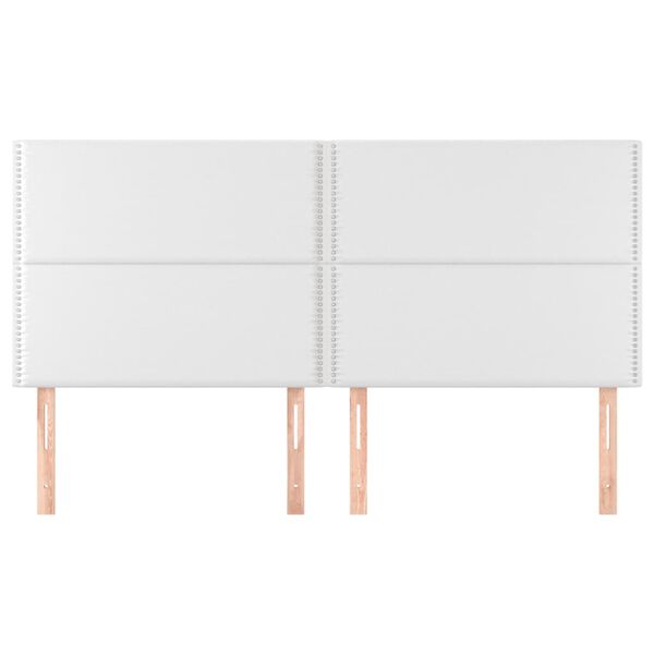 vidaXL galvgalis, balts, 180x5x118/128 cm, mākslīgā āda