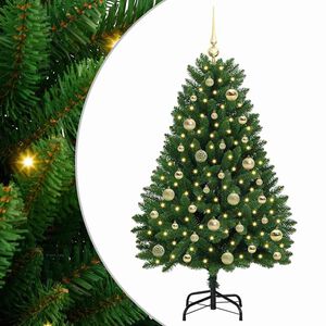 vidaXL Mākslīgā Ziemassvētku eglīte 120 cm 150 LED Silti balts Zaļa