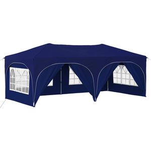 vidaXL Pop-up svinību teltis 575 x 288 x 245 cm Zila Oksforda audums