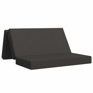 vidaXL Salokāms dīvāngulta 140 x 67 x 45 cm Tum&scaron;i pelēka