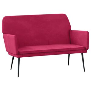 vidaXL sols, 108x79x79 cm, vīnsarkans samts