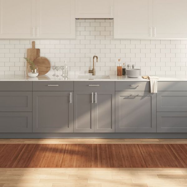 vidaXL paklājs, taisnstūra forma, brūns, 80x300 cm, bambuss