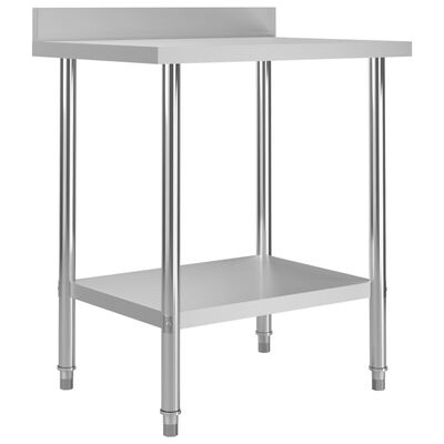 vidaXL virtuves darba galds, 80x60x93 cm, nerūsējošs tērauds