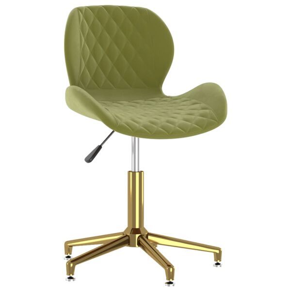 335053 vidaXL Swivel Dining Chairs 2 pcs Light Green Velvet