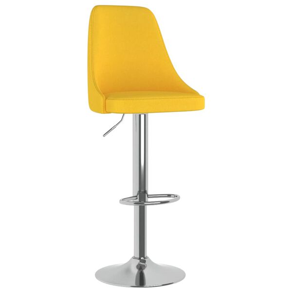 vidaXL bāra krēsli, 2 gab., sinepju dzeltens audums