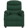 vidaXL elektrisks atpūtas krēsls, atgāžams, tum&scaron;i zaļ&scaron; audums