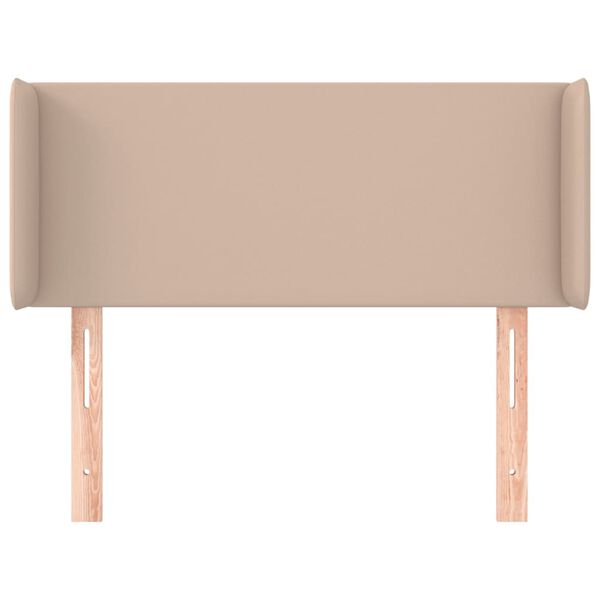 vidaXL galvgalis ar malām, 103x16x78/88 cm, kapučīno mākslīgā āda