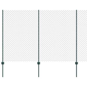 vidaXL Žogs ar stabu Zaļa 1,6 x 10 m Tērauds un PVC