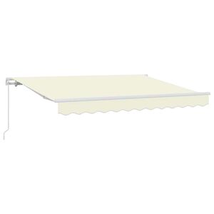 vidaXL Izvelkams jumtiņ&scaron; Krēmkrāsa 300 x 200 cm audums