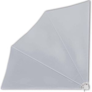 vidaXL saliekama balkona sānu markīze, pelēka, 140x140 cm