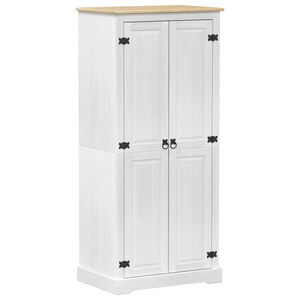 vidaXL Skapji Balts 76 x 50 x 170 cm Ciets priedes koks