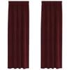 vidaXL Aptum&scaron;ojo&scaron;ie aizkari 2 pcs Vīna sarkans 140 x 225 cm Samts