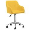 vidaXL grozāmi virtuves krēsli, 2 gab., dzeltens audums