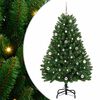 vidaXL Mākslīgā Ziemassvētku eglīte Zaļa 150 cm PVC un metāls