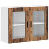 vidaXL virtuves sienas skapis ar stikla durvīm Porto veci dēļi