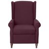 vidaXL atpūtas krēsls, atgāžams, violets audums