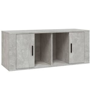 vidaXL TV skapītis, betona pelēks, 100x35x40 cm, inženierijas koks