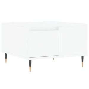 vidaXL kafijas galdiņš, balts, 55x55x36,5 cm, inženierijas koks