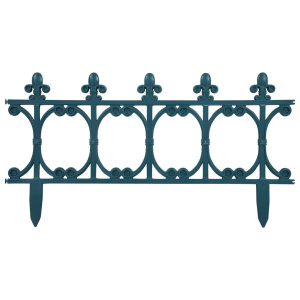 vidaXL zāliena apmales, 16 gab., zaļas, 10 m, PP