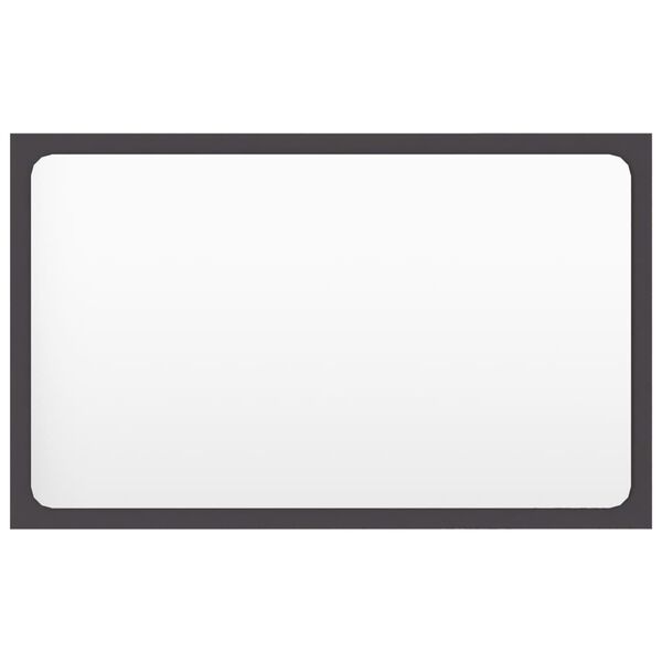 vidaXL vannasistabas spogulis, pelēks, 60x1,5x37 cm, skaidu plāksne