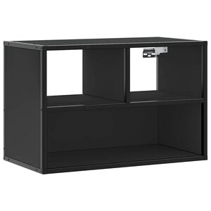 vidaXL TV skapītis, melns, 60x31x39,5 cm, konstruēts koks, metāls