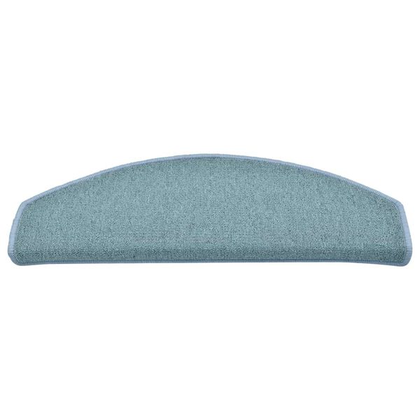 vidaXL kāpņu paklājiņi, 30 gab., 65x24x4 cm, jūras zili, pusapaļi, lieli