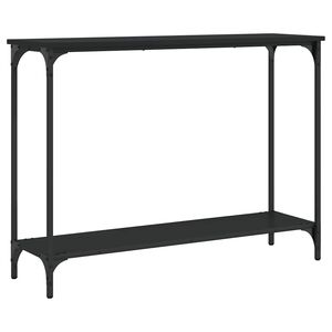 vidaXL konsoles galdiņ&scaron;, melns, 101x30,5x75 cm, inženierijas koks